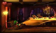 Sucking up a tablecloth - E3 2011 Trailer - Luigi's Mansion Dark Moon
