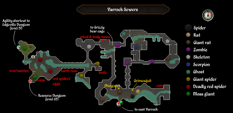 Varrock Sewers map