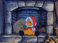 Pooh as Santa