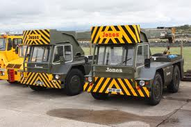 A pair of 1980s JONES IF10 mobilecranes