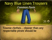 Navy blue linen trousers