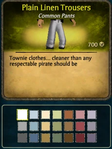Plain linen trousers