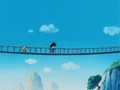 Walking across a bridge