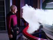 Picard views flashpoint of core breach