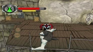 Four Arms' garbage toss