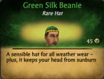 Green Silk Beanie