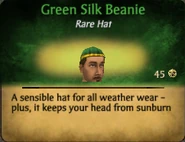 Green Silk Beanie