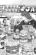 Toriko eating burgers