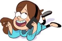 Mabel on the phone