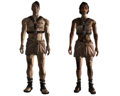 Tattered slave outfit front