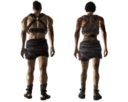 Worn slave outfit back