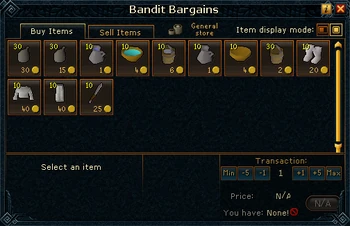 Bandit Bargains stock
