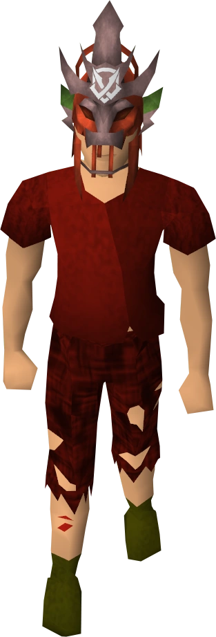 Supreme champion's helm equipped