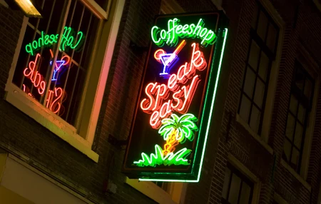 Amsterdam coffee shop sign