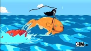 S1e12 Marceline riding goldfish monsters