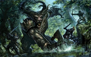 Dragon Age Ogre Fight by tycarey