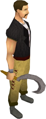 Iron sickle equipped