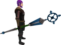 Ancient staff (blue) equipped