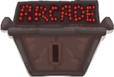 Arcade door closed