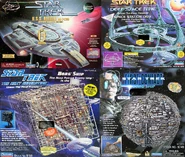 Playmates USS Defiant DS9 and Borg Vessels