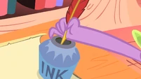 Spike dipping the quill S1E23