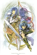 Marth, Caeda, and Katarina (Memorial Book Archanea Chronicle)