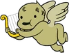 Cherub with harp