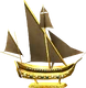 Golden ship model