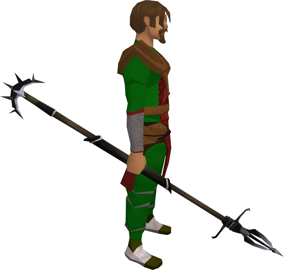 Lucky Zamorakian spear equipped