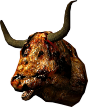 Roasted ox head