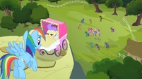 Rainbow Dash sees ponies cheering S2E08