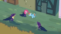 Applejack, Pinkie, Rainbow Dash and Twilight S2E08