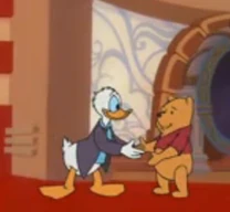 Donald saluda Pooh