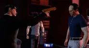 Wei threatening ponytail