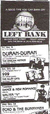Mount Vernom NY (USA), Left Bank wikipedia duran duran