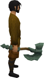 Adamant battleaxe equipped