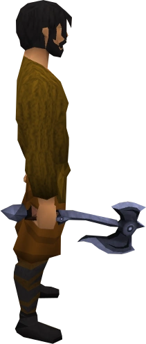 Mithril battleaxe equipped