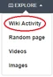 Wiki activity button