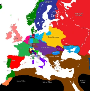 Map of Europe, 1756
