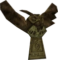 Owl statue activated