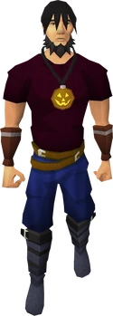 Pumpkin amulet equipped
