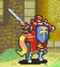 Alen as a Paladin holding a Sword