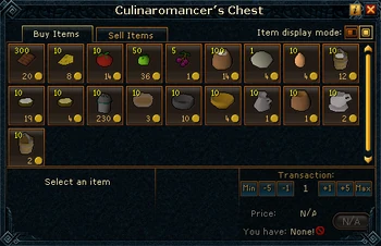 Culinaromancer's Chest stock (Food)