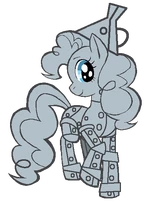 Pinkie Pie as Tin Pony from MLP FiM twwon by kristinad121