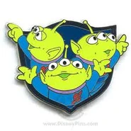 3 Little Green Men Pin