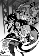 Skullgirls group collage by oh8 (1)