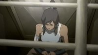 Korra meditating imprisoned