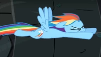 Rainbow Dash flying through the wind S2E07