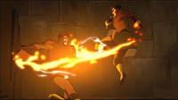 Mako fighting the Lieutenant