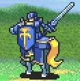Perceval in battle holding a sword